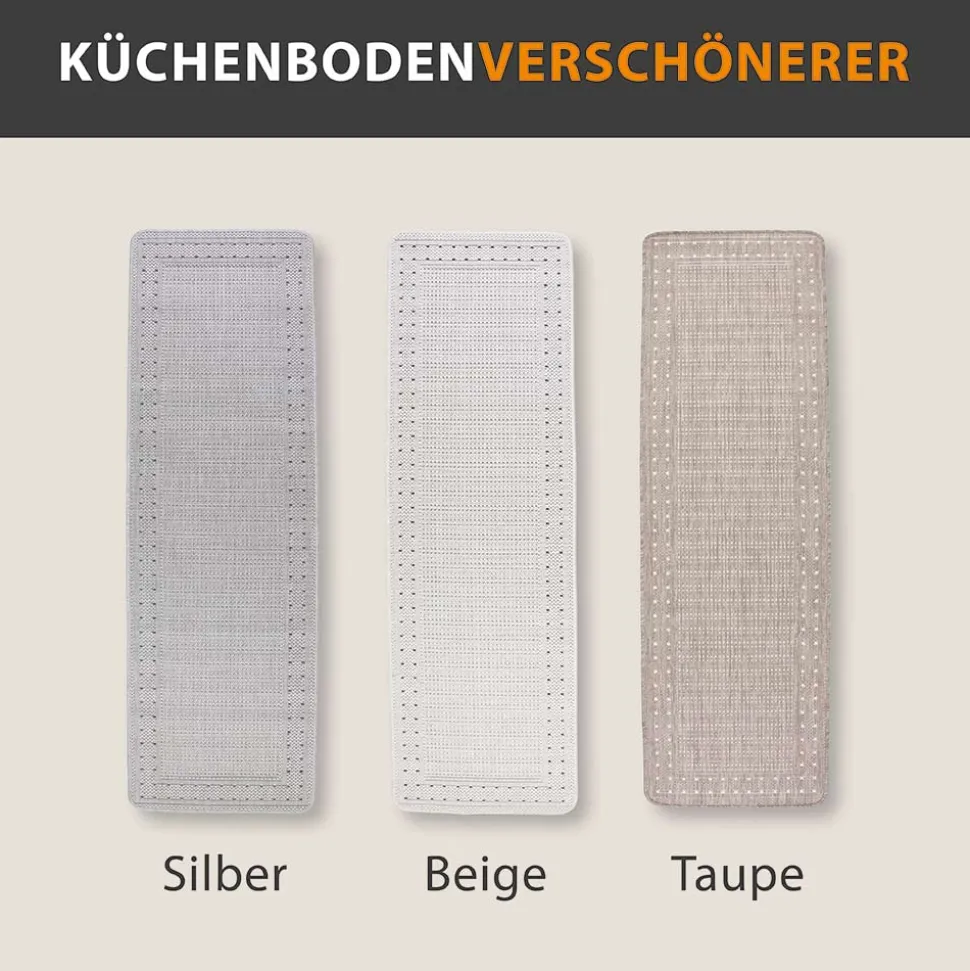 Küchenläufer Bordüre Silber