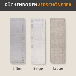 Küchenläufer Bordüre Taupe
