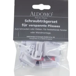 Schraub-/Klebeträgerset für verspannte Plissees