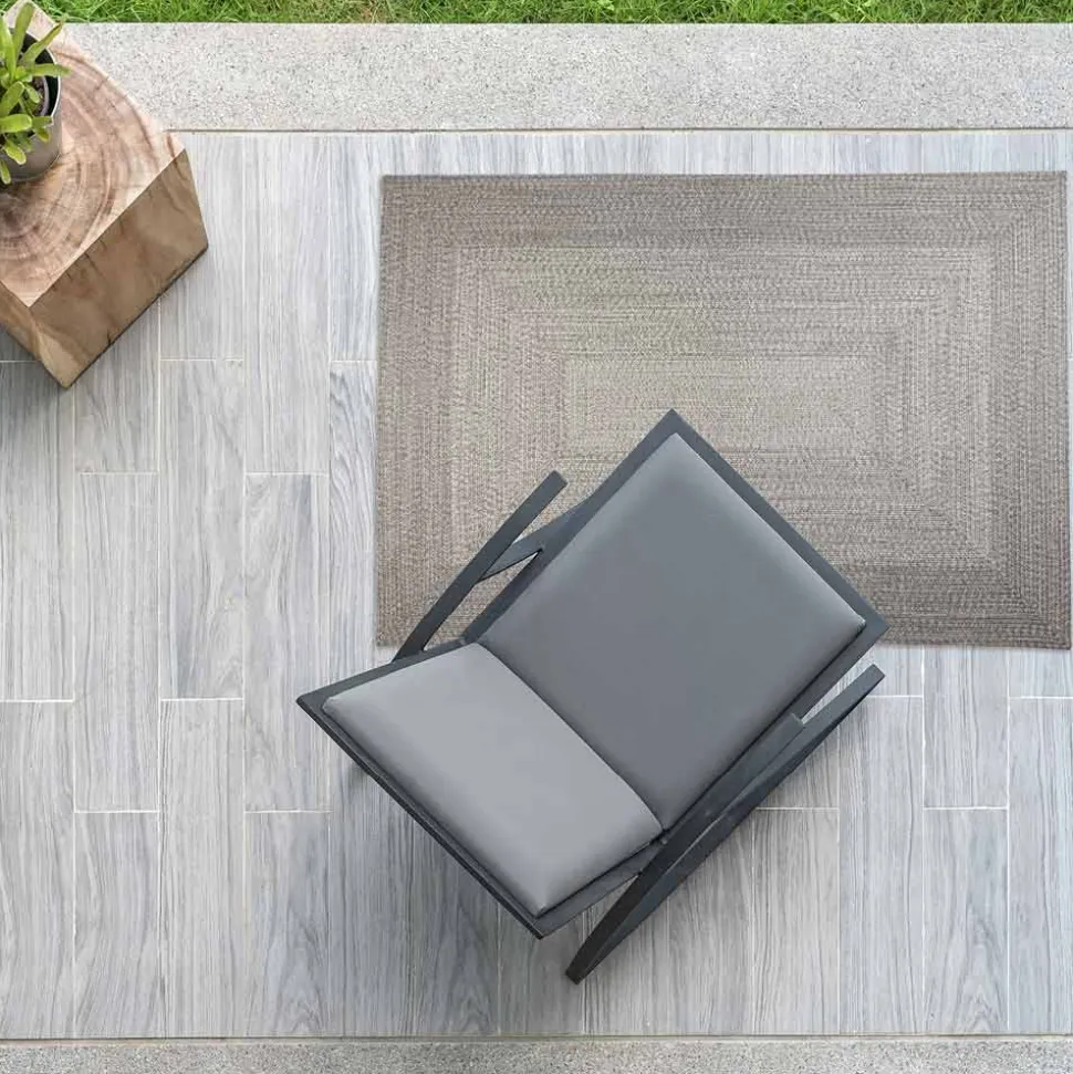 Teppich Outdoor Silber