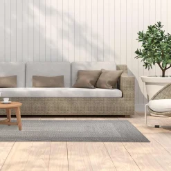 Teppich Outdoor Silber