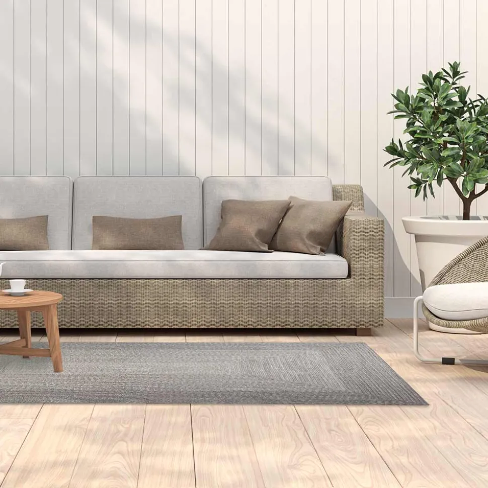 Teppich Outdoor Silber