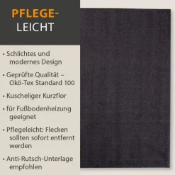 Teppich Palma Uni Kurzflor