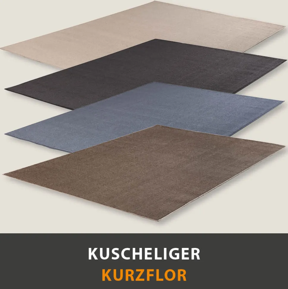 Teppich Palma Uni Kurzflor