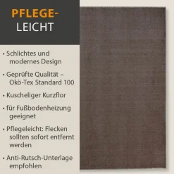 Teppich Palma Uni Kurzflor